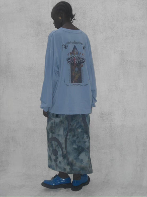 UNALOME LONG SKIRT -TIE-DYE BLUE-