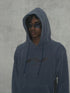 WASHED EMBROIDERY LOGO HOODIE -DARK BLUE- *Last1