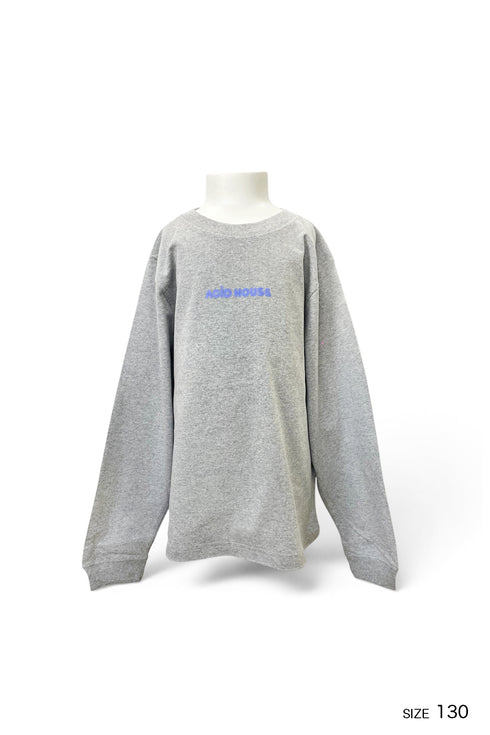 【COME HELL HIGH WATER】acid house KIDS TEE -GRAY×PURPLE-