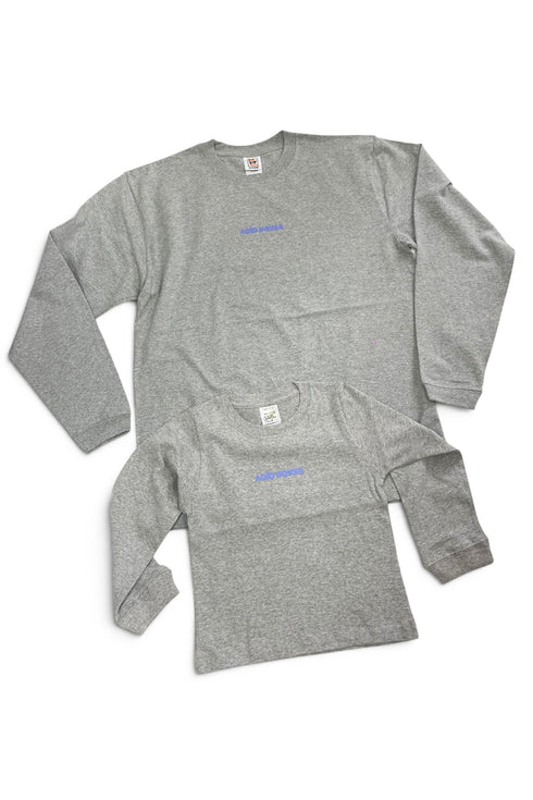 【COME HELL HIGH WATER】acid house KIDS TEE -GRAY×PURPLE-