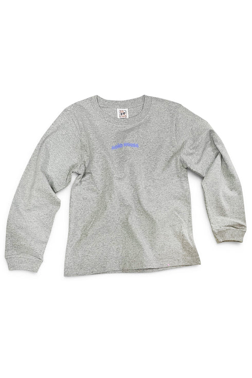 【COME HELL HIGH WATER】acid house KIDS TEE -GRAY×PURPLE-