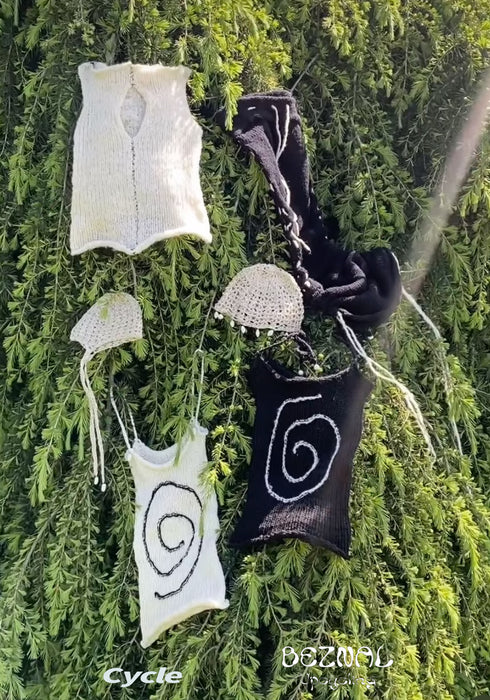 BEZNAL × Cycle "Spiral top" -BLACK- *Last1