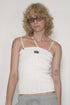 SPIRAL BUTTON THREE STRAP CAMISOLE -IVORY-