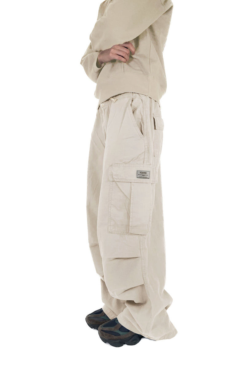 WIDE CARGO PANTS -IVORY-
