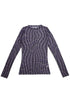 SPELL WAVE PLAID SECOND SKIN TOPS -PURPLE MIX-