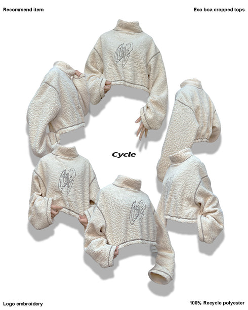 ECO BOA CROPPED TOPS -IVORY-