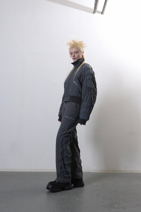 CODE MAZE ECO FABRIC PANTS -GRAY (BAMBOO CHARCOAL)-