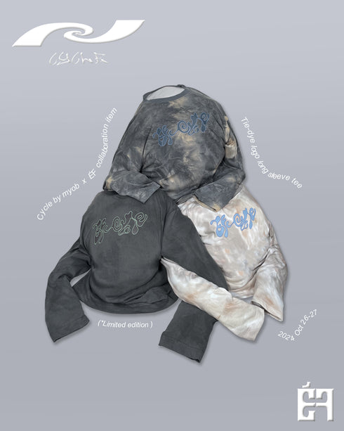ÉF × Cycle TIE-DYE LONG SLEEVE TEE -SAND MIX- *Last1