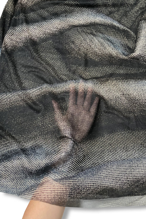 【RESTOCK】Scent × Cycle MESH MAXI DRESS -SILVER DENIM- *Last1