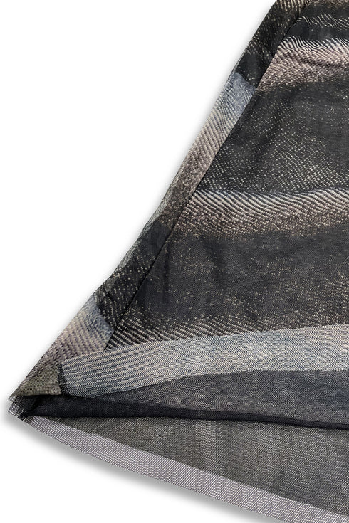 【RESTOCK】Scent × Cycle MESH MAXI DRESS -SILVER DENIM- *Last1