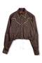 WESTERN COWBOY SHIRT -BROWN-