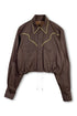 WESTERN COWBOY SHIRT -BROWN-