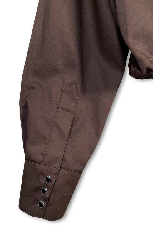 WESTERN COWBOY SHIRT -BROWN-
