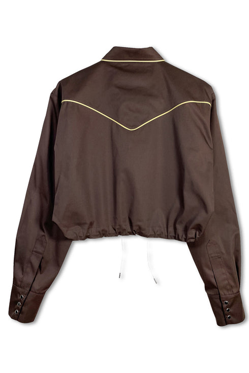 WESTERN COWBOY SHIRT -BROWN-