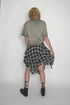 TARTAN CHECK TUCK SKIRT -BLACK-