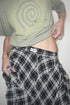 TARTAN CHECK TUCK SKIRT -BLACK-