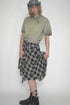 TARTAN CHECK TUCK SKIRT -BLACK-