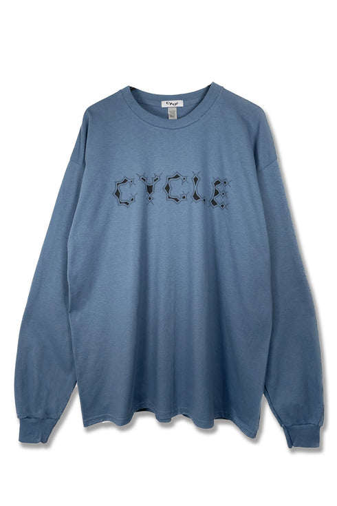 【RESTOCK】WESTERN LOGO LONG SLEEVE TEE -BLUE- *Last1
