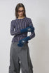 SPELL WAVE PLAID SECOND SKIN TOPS -PURPLE MIX-