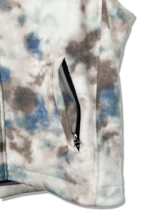 TIE-DYE BOA VEST -IVORY MIX- *Last1