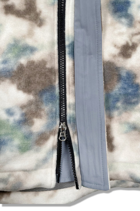 TIE-DYE BOA VEST -IVORY MIX- *Last1