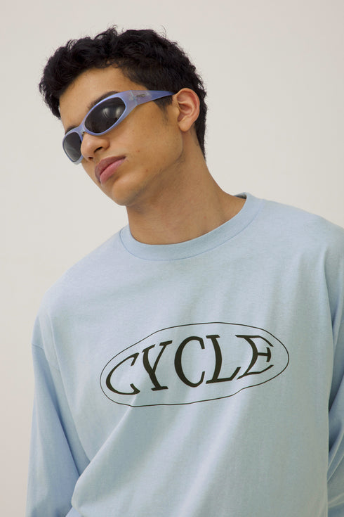 【RESTOCK】CYCLE 23SS LOGO LONG SLEEVE TEE -LIGHT BLUE- *Last1
