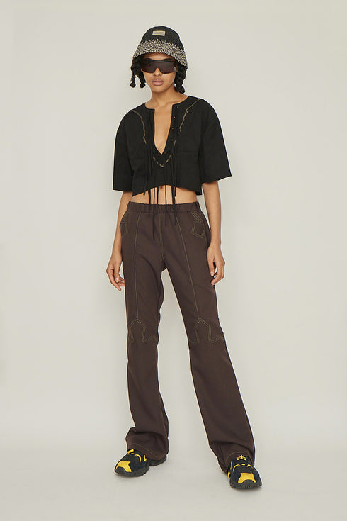 【RESTOCK】 SPACEY WESTERN  TROUSERS -BROWN- *Last1