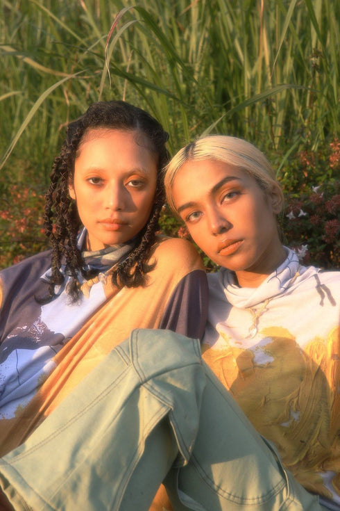 【SCENT×CYCLE】TEXTURE TURTLENECKS -GREEN×BLUE- *Last1