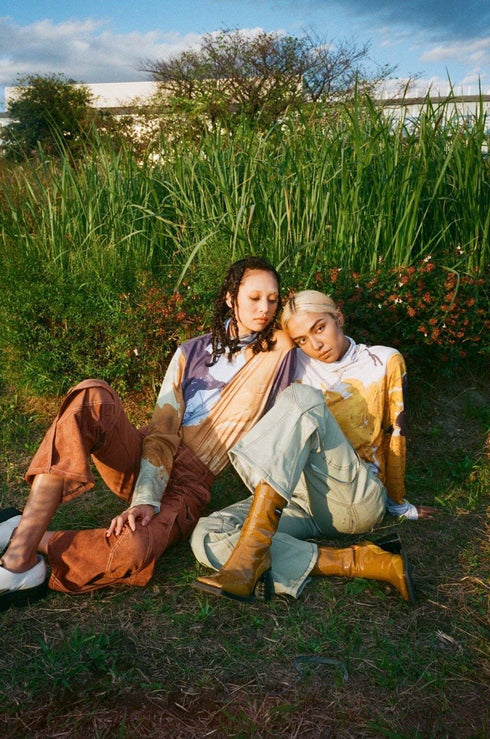 【SCENT×CYCLE】TEXTURE TURTLENECKS -GREEN×BLUE- *Last1