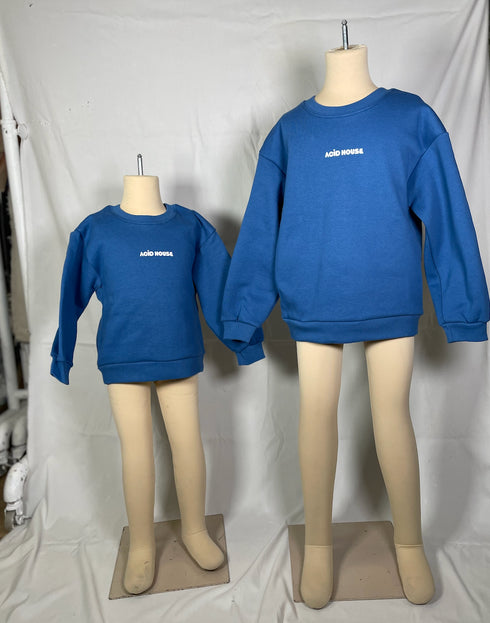 【COME HELL HIGH WATER】acid house KIDS SWEAT -black-
