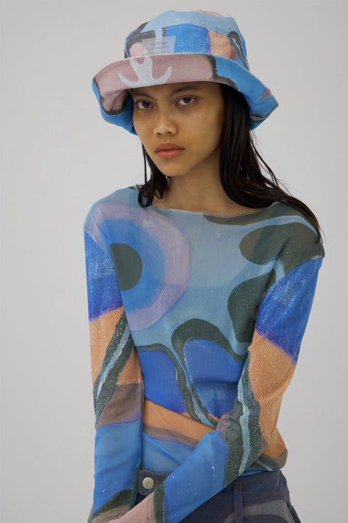 SPIRIT AMEBA SKIN TOPS -BLUE- *Last1