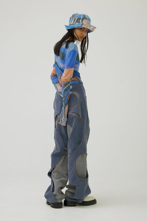 SPIRIT AMEBA SKIN TOPS -BLUE- *Last1