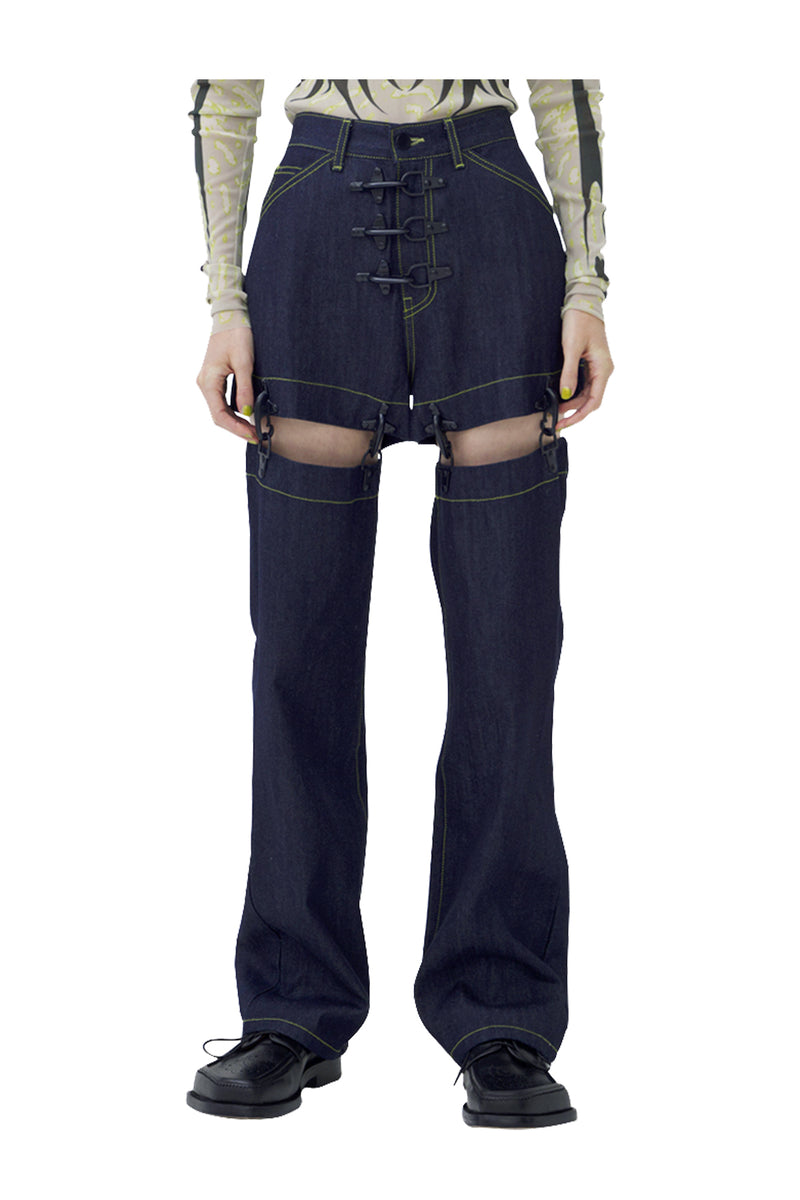 DENIM FIREMAN PANTS -INDIGO-