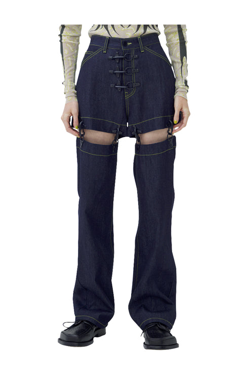 DENIM FIREMAN PANTS -INDIGO- *Last1