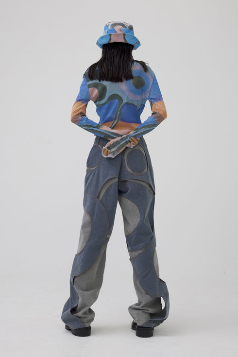 SPIRIT AMEBA SKIN TOPS -BLUE- *Last1