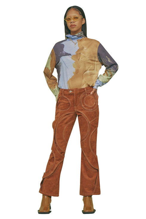 【SCENT×CYCLE】TEXTURE TURTLENECKS -GREEN×BLUE- *Last1