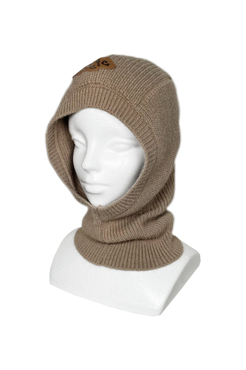 CYCLE KNIT BALACLAVA -BROWN-