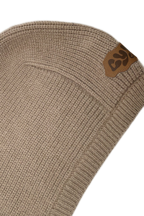 CYCLE KNIT BALACLAVA -BROWN-