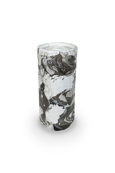 MARBLE FLOWER VASE -BLACK×WHITE-