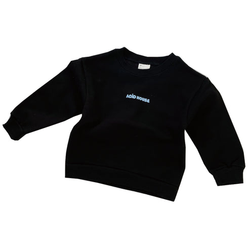 【COME HELL HIGH WATER】acid house KIDS SWEAT -black-