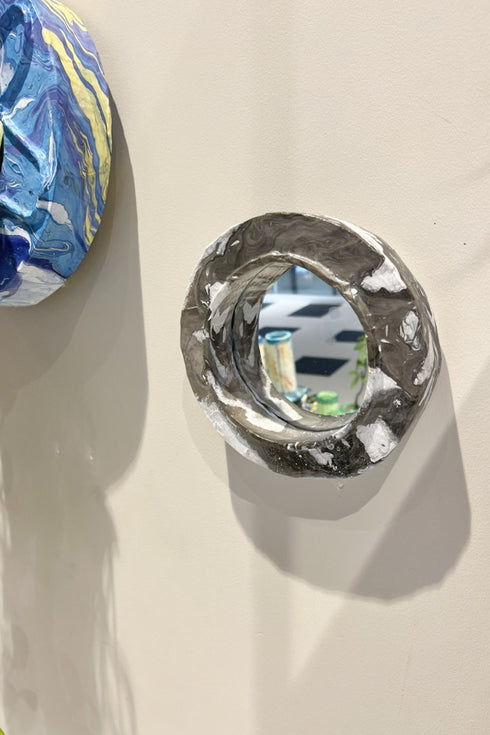 MARBLE HANGING MIRROR -BLACK×WHITE- *Last1