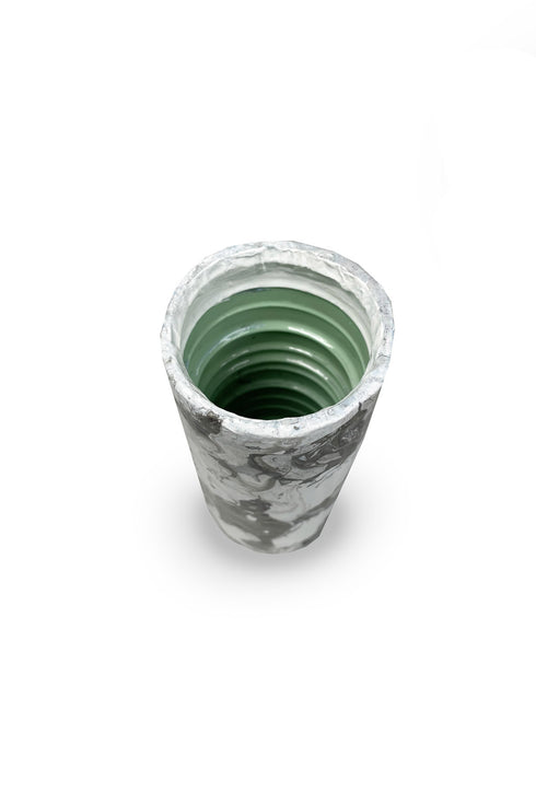 MARBLE FLOWER VASE -BLACK×WHITE-