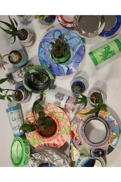 MARBLE HANGING GREEN -BLUE×YELLOW- *Last1