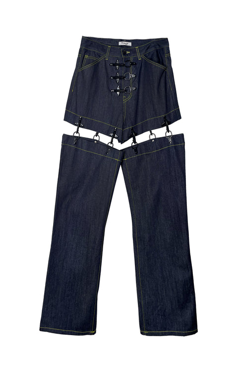 DENIM FIREMAN PANTS -INDIGO- *Last1