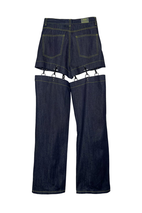 DENIM FIREMAN PANTS -INDIGO- *Last1