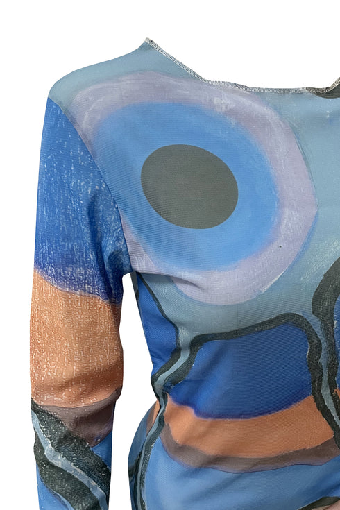 SPIRIT AMEBA SKIN TOPS -BLUE- *Last1