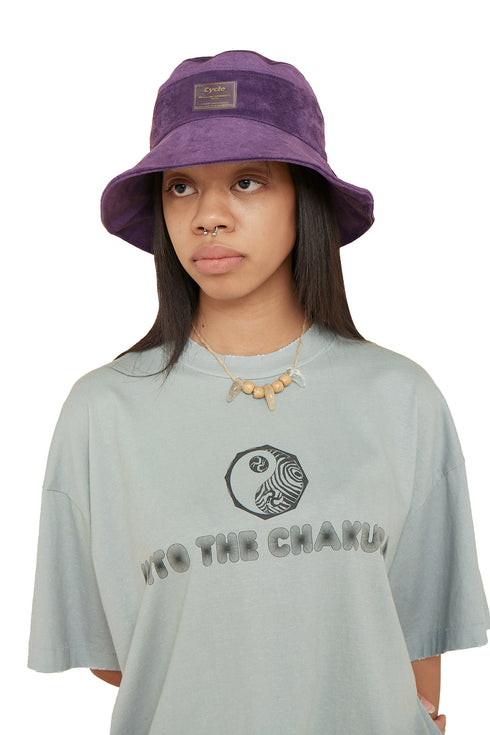 SUEDE BUCKET HAT -PURPLE-