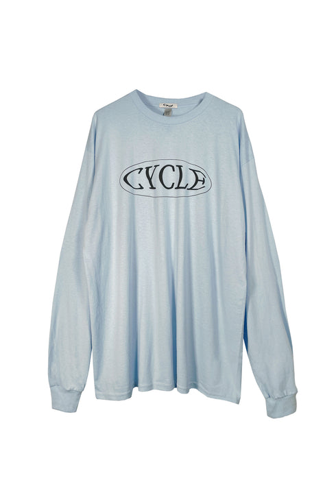【RESTOCK】CYCLE 23SS LOGO LONG SLEEVE TEE -LIGHT BLUE- *Last1