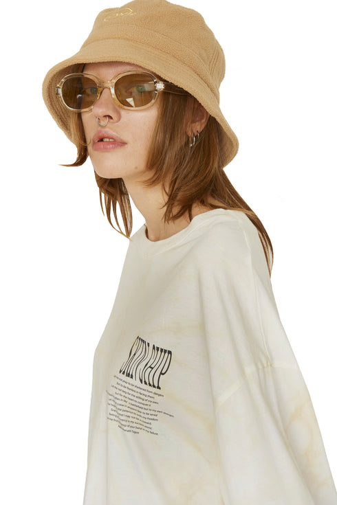 CYCLE FLEECE HAT -BEIGE- *Last1