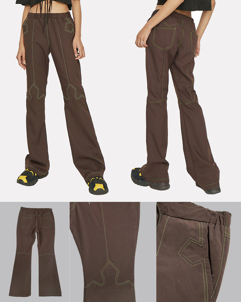 【RESTOCK】 SPACEY WESTERN  TROUSERS -BROWN- *Last1